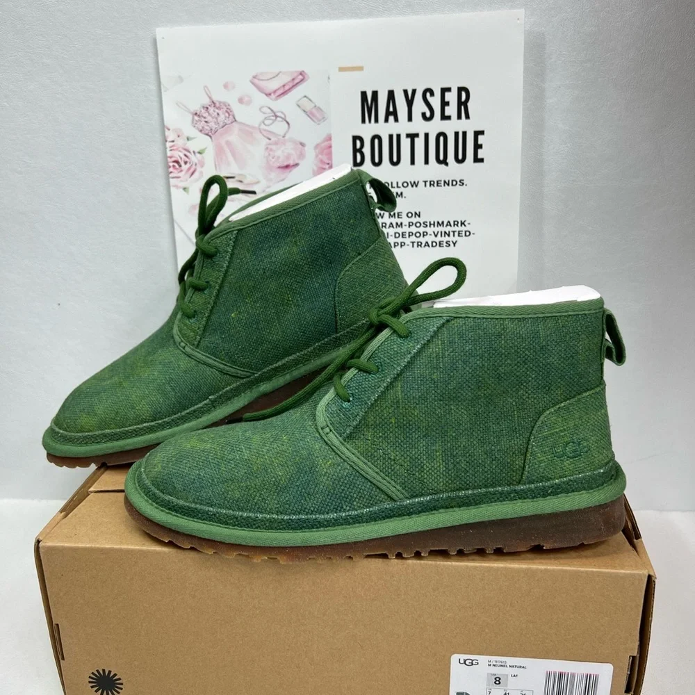 Ugg Men’s Neumel Natural green boot Canva classic casual outdoor style vacation